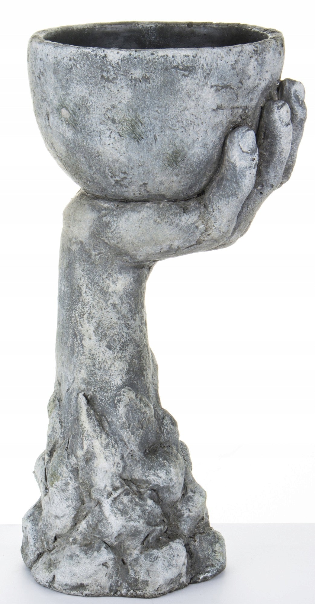 Osłonka Doniczka Ręka 36,5 cm Betonowa Szara