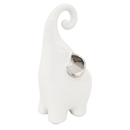 Słonik porcelanowy dekoracja ozdoba ceramika biały
