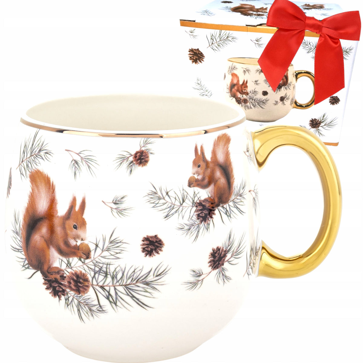 Porcelanowy Kubek baryłka 530 ml duży w pudełku