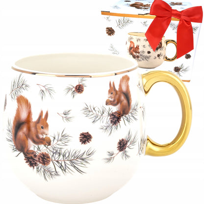 Porcelanowy Kubek baryłka 530 ml duży w pudełku