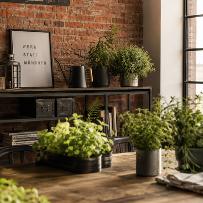 Konewka czarna metalowa loft ozdobna