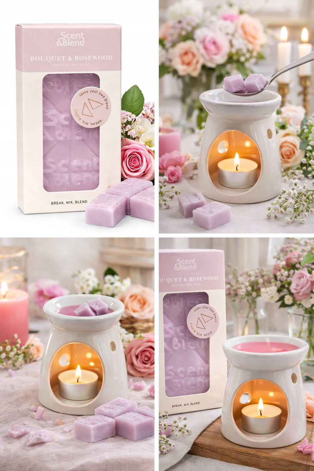 Wosk zapachowy do kominka Bouquet & Rosewood 60 g