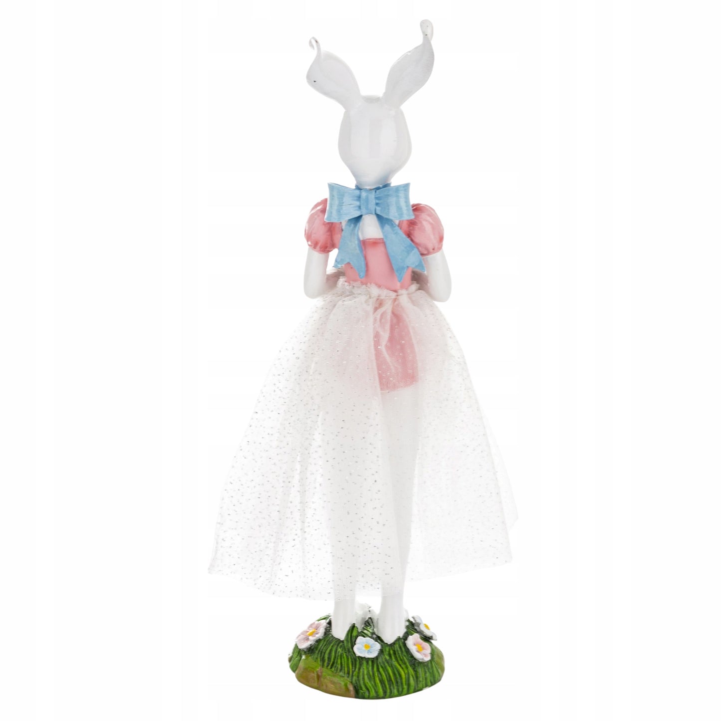 figurka zajączek wielkanocny biały dziewczynka króliczek 40cm XL