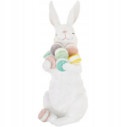 Figurka zajączek z makaronikami ozdoba wielkanocna wiosna duża 60,50 cm