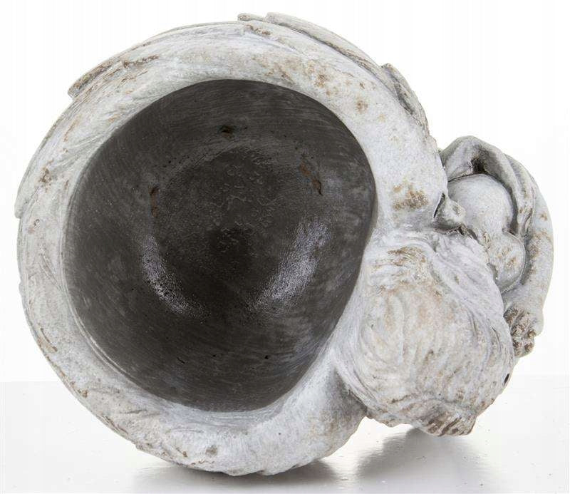 Osłonka betonowa doniczka Aniol szara 13x13x16cm