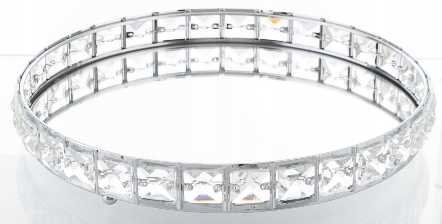 TACA LUSTRZANA SREBRNA GLAMOUR 4,5x28