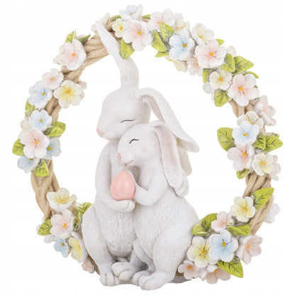 Króliczki figurka wielkanocna dekoracja wiosenna ozdoba zajączki 26 cm