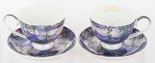 Produkt dekoracyjny Kpl. 2 Filiżanki 2 Spodki porcelana wielokolorowy