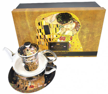 Filiżanka z dzbankiem do zaparzania Tea for one porcelanowa Gustaw Klimt