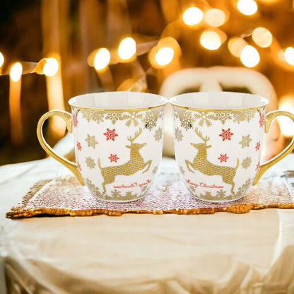 Kubek filiżanka świąteczna w pudełku porcelana prezent świąteczny
