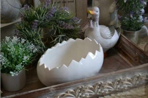 Osłonka wielkanocna ceramiczna jajko rzeżucha