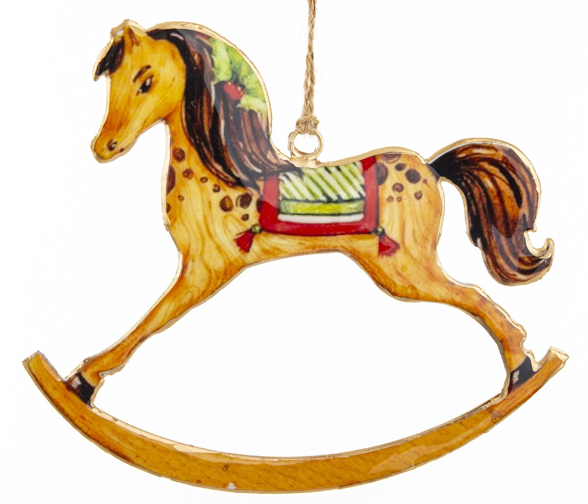 Zawieszka koń na biegunach Harmony metalowa wielokolorowa 13x15x0,5 cm