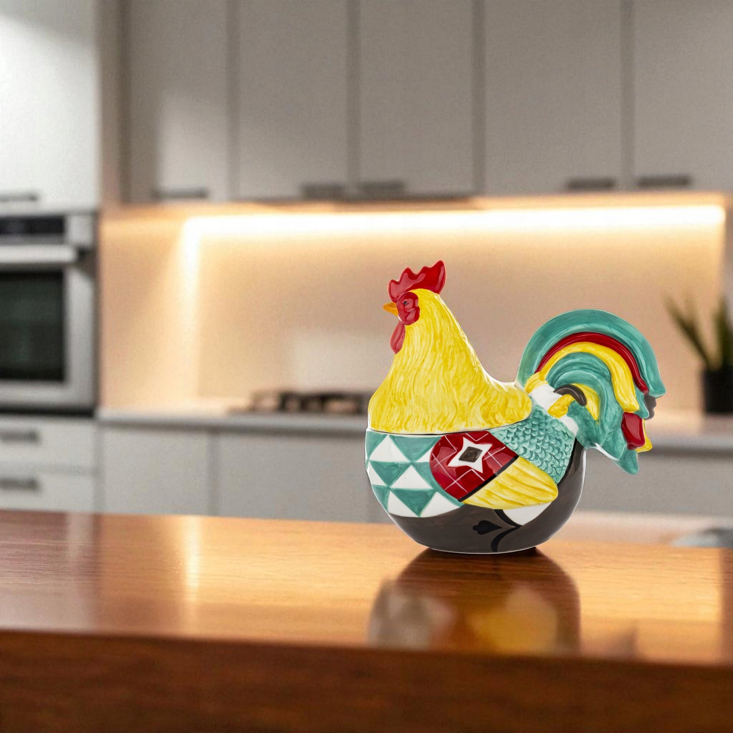 Figurka pojemnik ceramiczny z pokrywką kura 26 cm