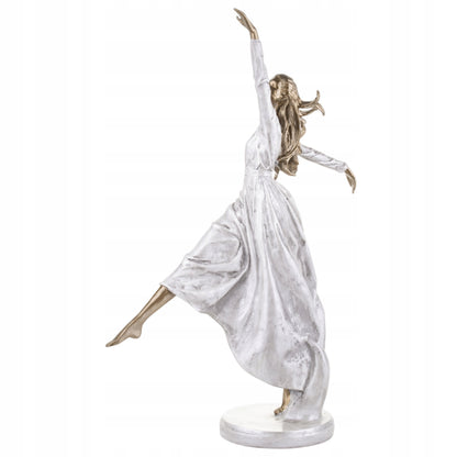 Figurka baletnica kobieta w białej sukni elegancka ozdoba dekoracja 47cm