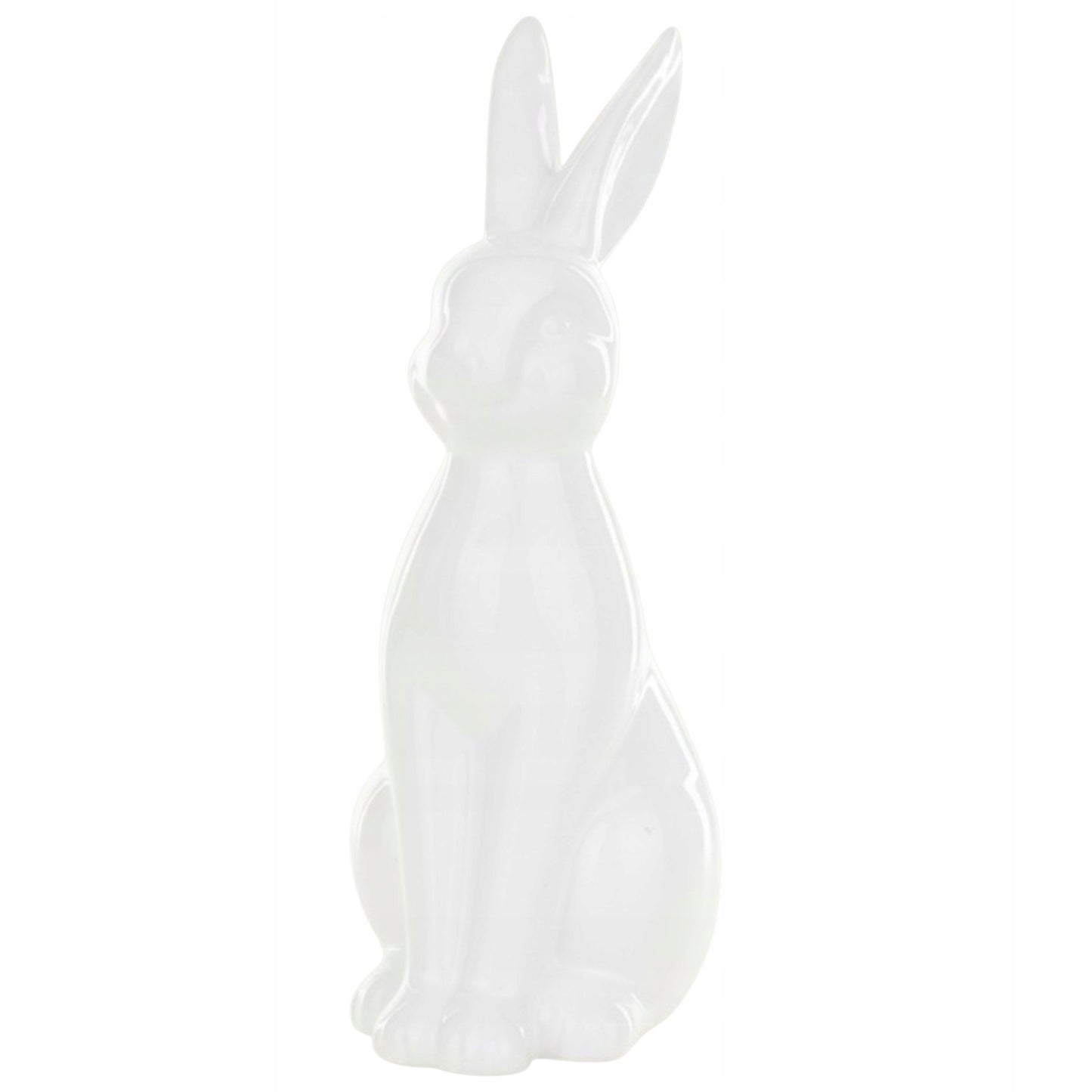 Zajączek figurka biała ceramika siedzący króliczek 18,5cm