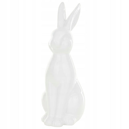 Zajączek figurka biała ceramika siedzący króliczek 18,5cm