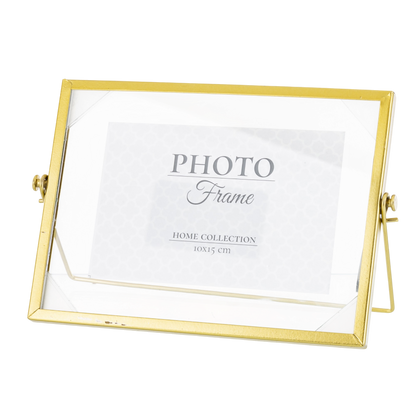 RAMKA ZŁOTA NA ZDJĘCIE 10x15cm METALOWA GLAMOUR float pływająca stawiana