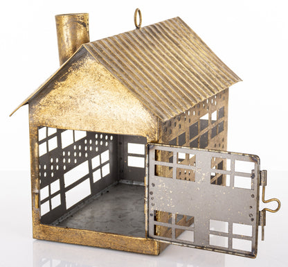 Figurka świąteczna Dekoracja Metalowa złoty 21,5x24,5x15