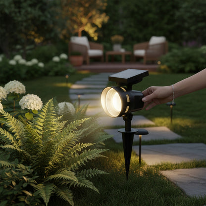 Lampa solarna wbijana spot czarna podświetlajaca 32,5 cm 1 szt.
