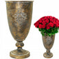 Wazon postarzany metal retro stylizowany duży17 x 33cm