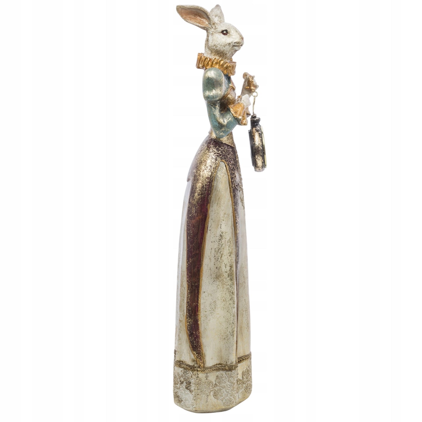 Figurka Pierrot Królik z Zegarkiem Dekoracja Statuetka Retro Vintage 44cm