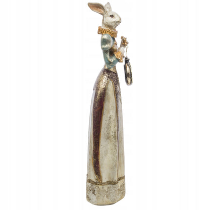 Figurka Pierrot Królik z Zegarkiem Dekoracja Statuetka Retro Vintage 44cm