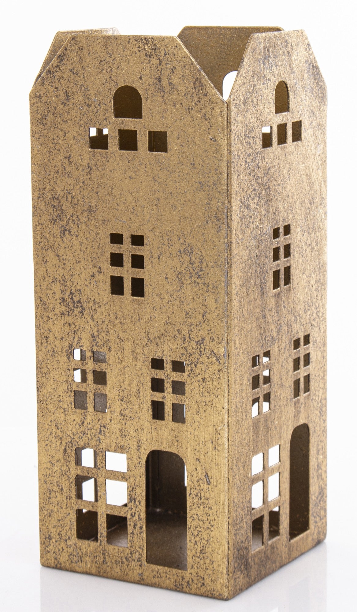 Figurka świąteczna Świecznik złoty metal 22x9x9cm
