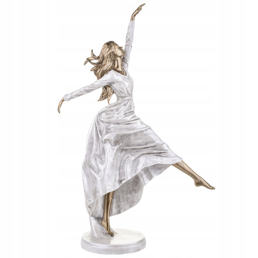 Figurka baletnica kobieta w białej sukni elegancka ozdoba dekoracja 47cm