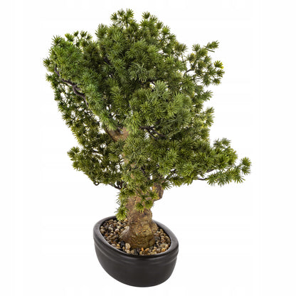 Okazałe sztuczne drzewko BONSAI 48x50x28 cm modrzew japoński iglasty BONZAI