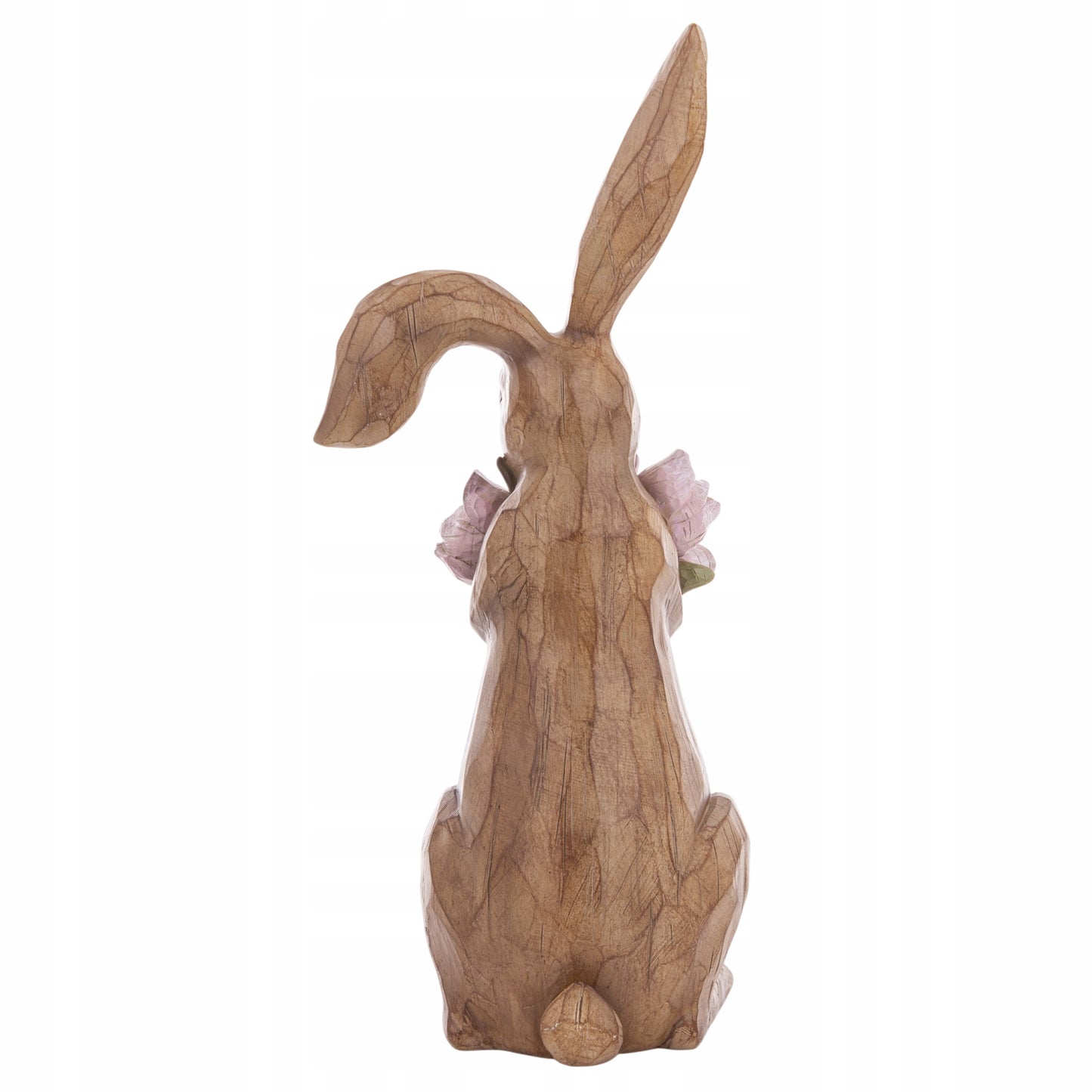 Figurka Królik Wielkanocny 45 cm Elegancka Dekoracja z Kwiatami XL wiosenna