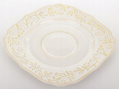 Talerz Spodek pod Filiżankę porcelanowy Sarmatia deserowy 16,5 kwadratowy