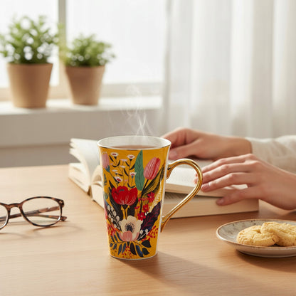 Porcelanowy Duży ozdobny kubek XXL w pudełku na prezent 700ml