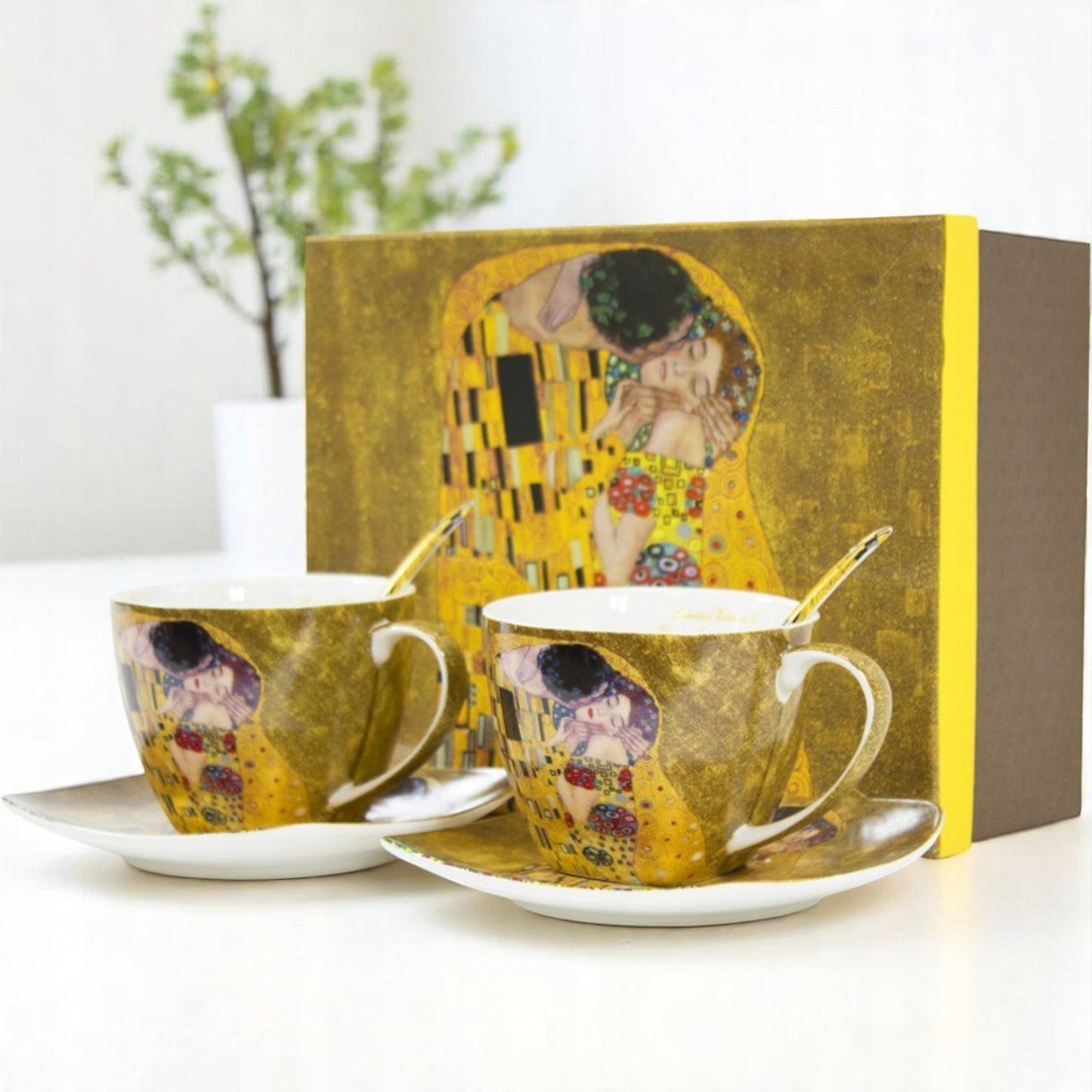 Filiżanka Gustav Klimt porcelana 250 ml 2 szt. serwis kawowy