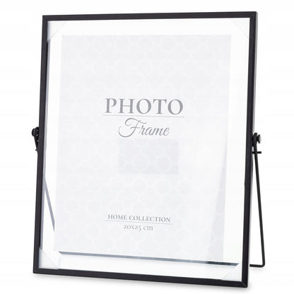 Ramka na jedno zdjęcie 20x25 metalowa czarna float 29,5 x 26cm