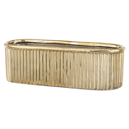 Osłonka 28 cm ceramika odcienie żółtego i złota