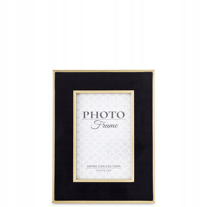 Ramka na zdjęcia w rozmiarze 10x15 cm czarna złota glamour