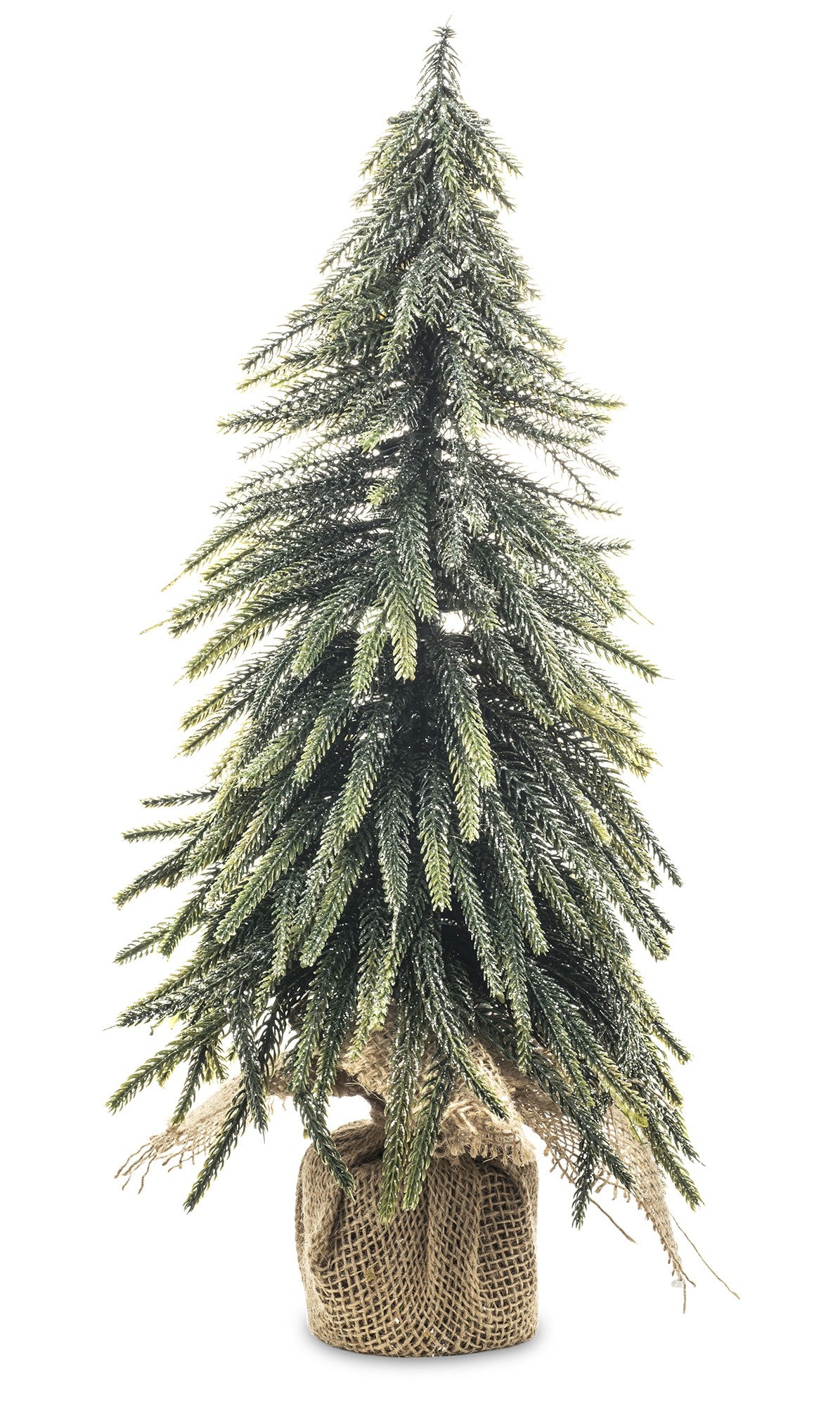 Choinka sztuczna zielony, brązowy tworzywo sztuczne, juta 44x25x25 cm