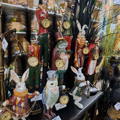 Figurka Żaba z zegarkiem w koronie 25,5cm Król