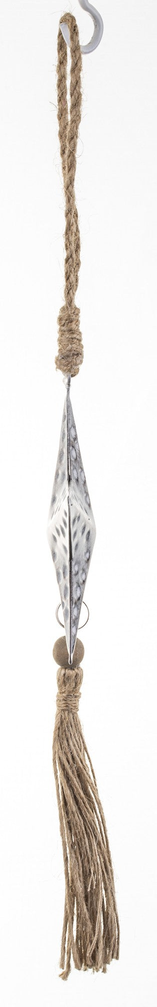 Zawieszka gwiazdka Harmony metalowa srebrna 22x11x1 cm