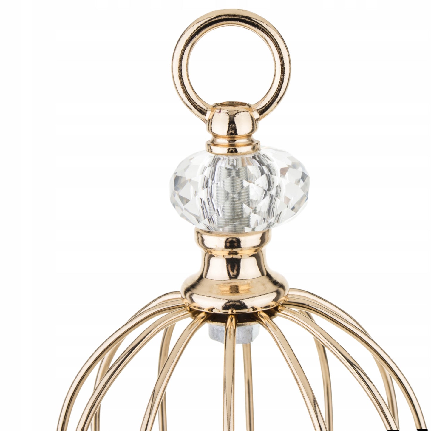 Świecznik złoty glamour klatka na nodze dekoracja stołu elegancka duży 51cm