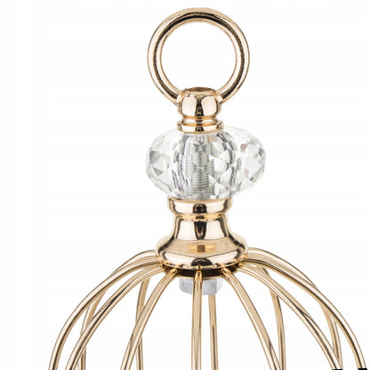 Świecznik złoty glamour klatka na nodze dekoracja stołu elegancka duży 51cm