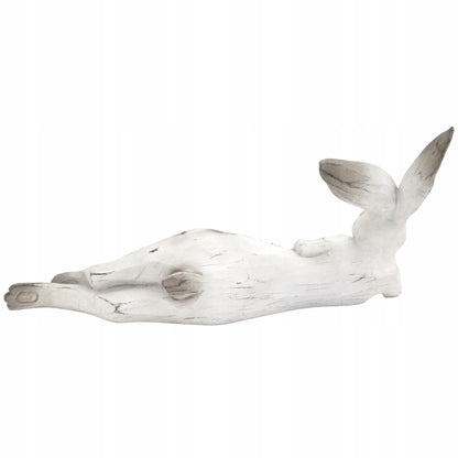 Figurka wielkanocna zając królik biały szary duży 46cm