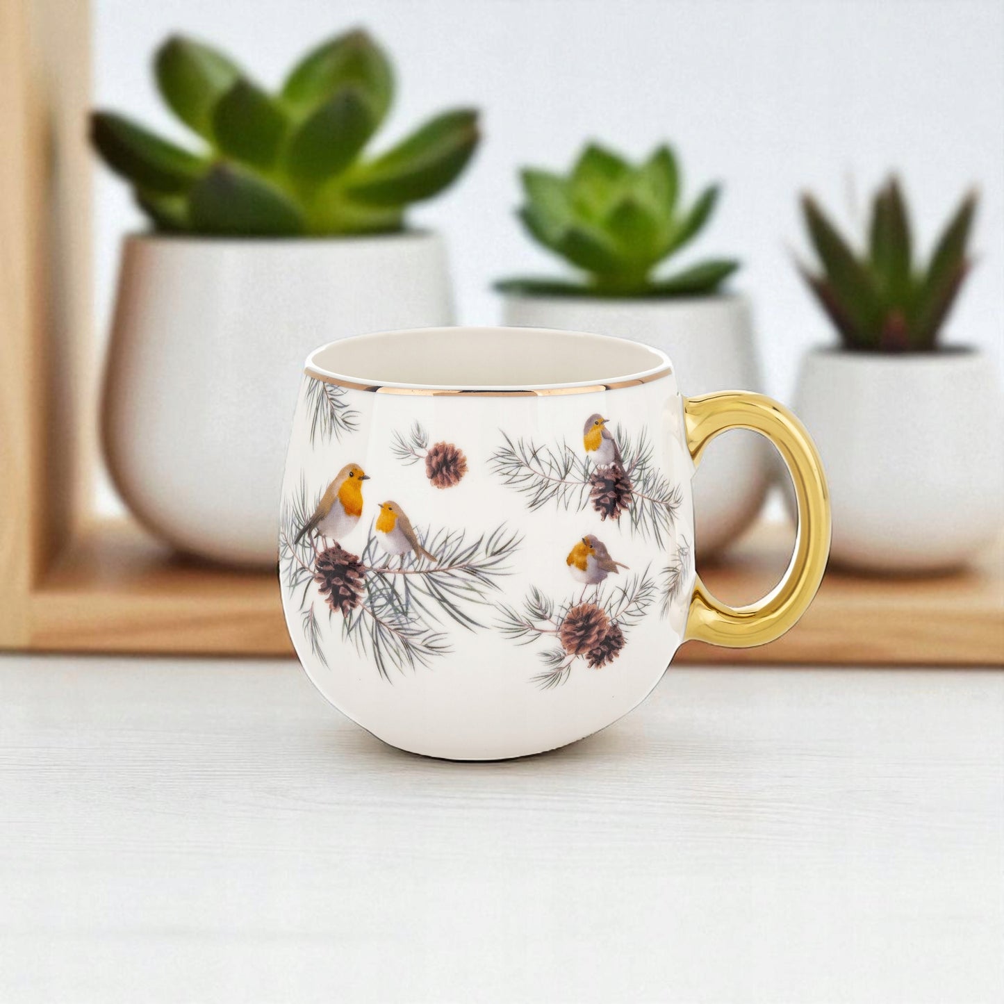 Porcelanowy Kubek w pudełku na prezent baryłka 530 ml duży filiżanka