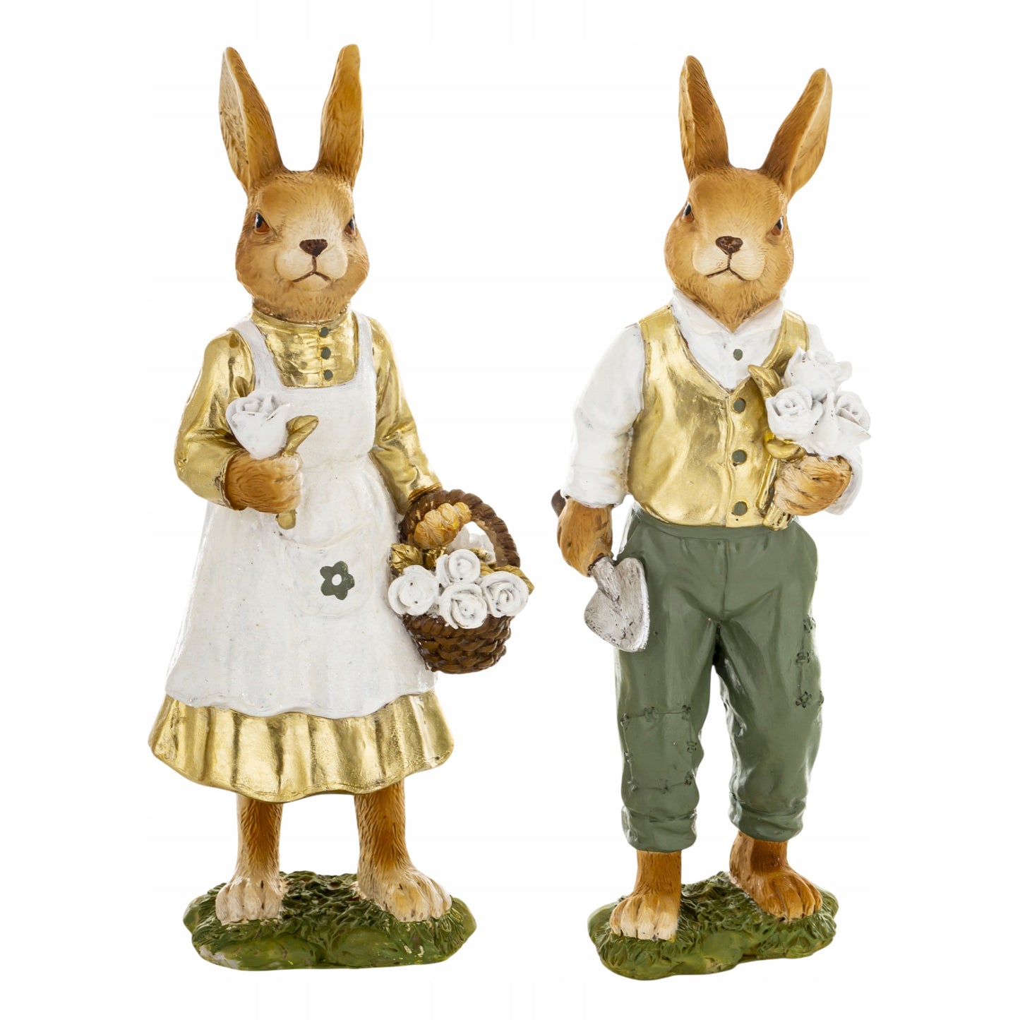 2szt zestaw figurek Pan i Pani Królik figurka wielkanocna zajączek zające