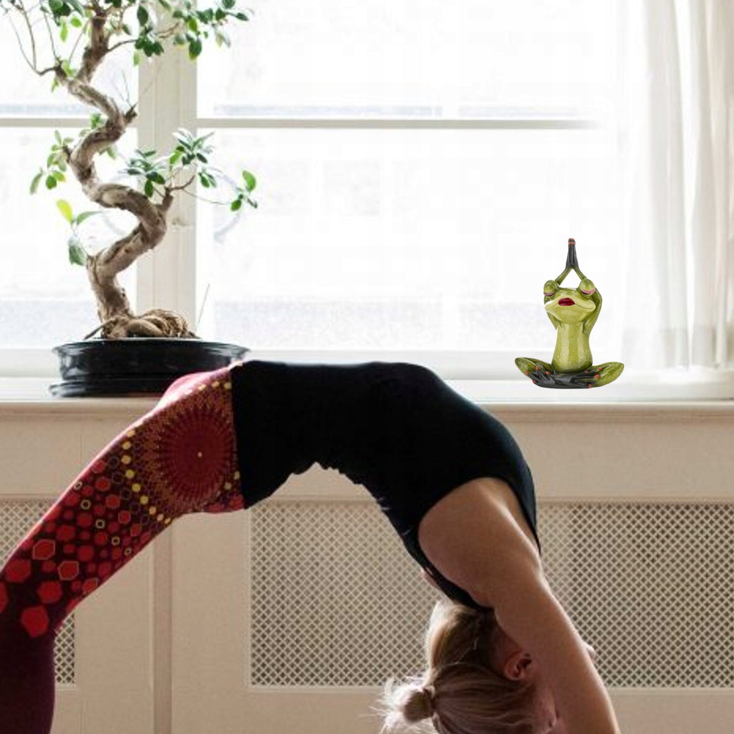 FIGURKA ŻABA MEDYTUJĄCA 20x15x7cm żabka joga pilates