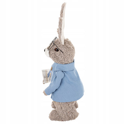 Figurka Królik Wielkanocny 35 cm Dekoracja Świąteczna Zając z Okularami