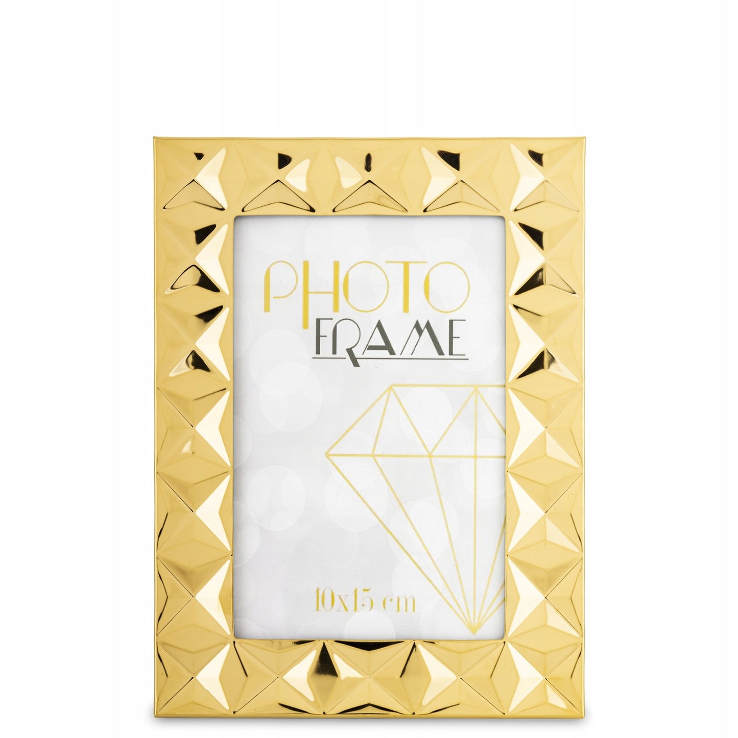 złota ramka na zdjęcia 10x15 glamour