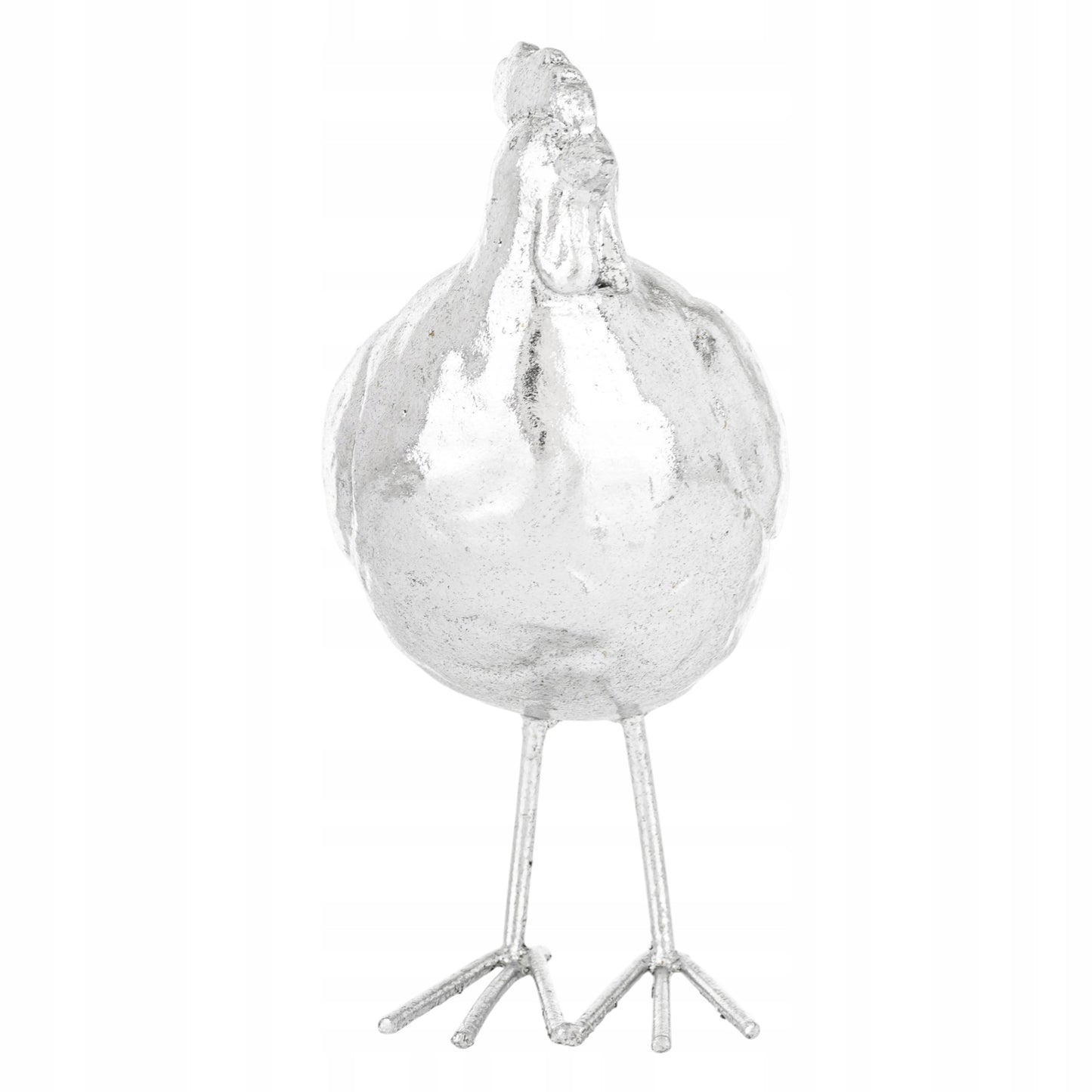 figurka wielkanocna kura srebrna kurka 16 cm