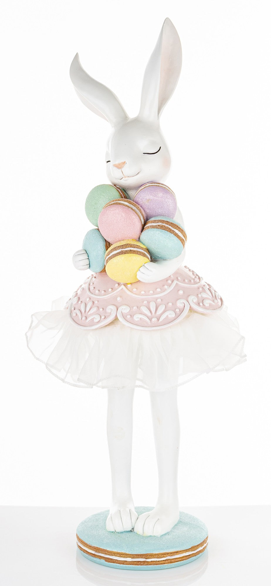 figurka zajączek wielkanocny biały dziewczynka króliczek 55cm XL