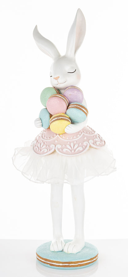 figurka zajączek wielkanocny biały dziewczynka króliczek 55cm XL